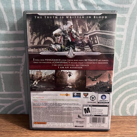 🎮 Assassin’s Creed II – Xbox 360 (Platinum Hits) - Picture 2 of 3